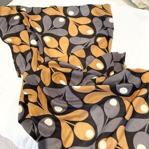 Orla Kiely Black and Orange Scarf